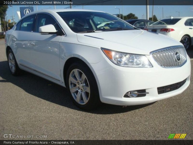 Summit White / Ebony 2010 Buick LaCrosse CXL