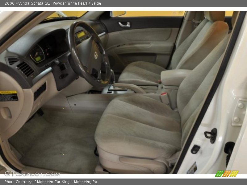 Powder White Pearl / Beige 2006 Hyundai Sonata GL