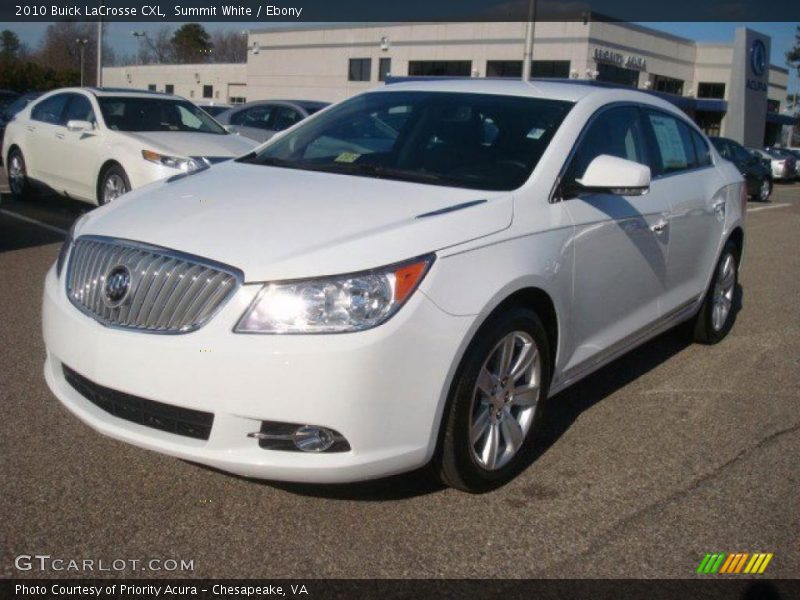 Summit White / Ebony 2010 Buick LaCrosse CXL