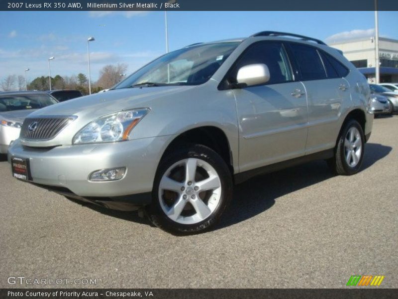 Millennium Silver Metallic / Black 2007 Lexus RX 350 AWD