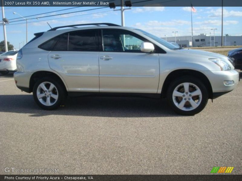 Millennium Silver Metallic / Black 2007 Lexus RX 350 AWD