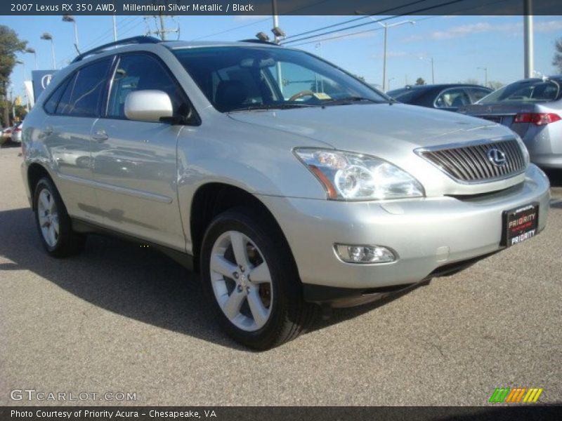 Millennium Silver Metallic / Black 2007 Lexus RX 350 AWD