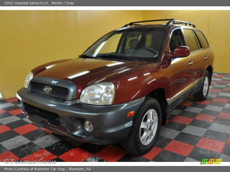 Merlot / Gray 2002 Hyundai Santa Fe LX
