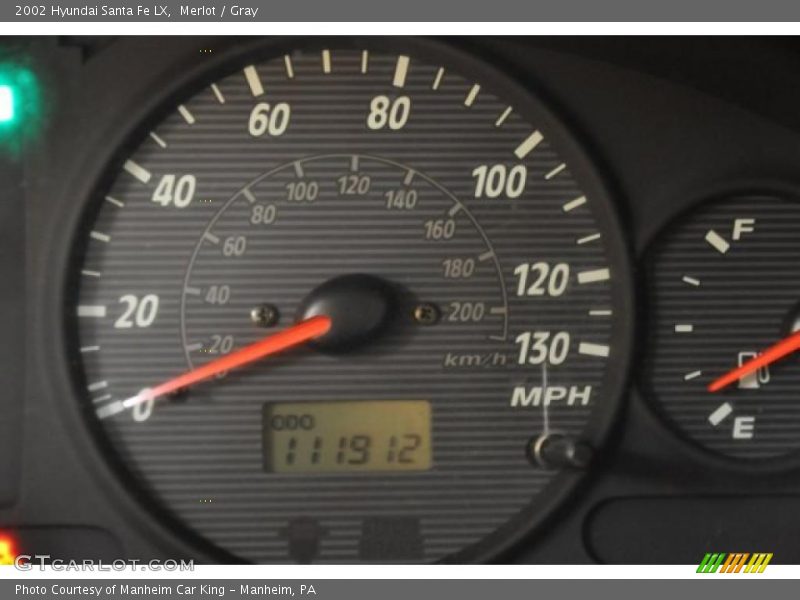 Merlot / Gray 2002 Hyundai Santa Fe LX