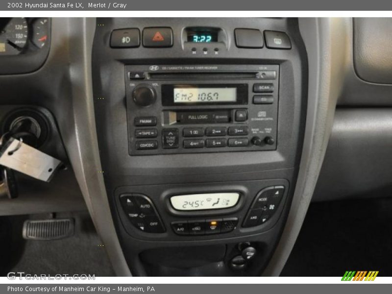 Merlot / Gray 2002 Hyundai Santa Fe LX