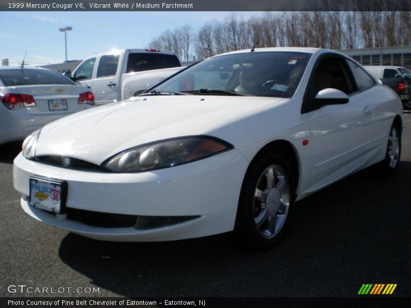 Vibrant White / Medium Parchment 1999 Mercury Cougar V6