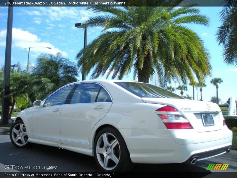Arctic White / Cashmere/Savanna 2008 Mercedes-Benz S 550 Sedan