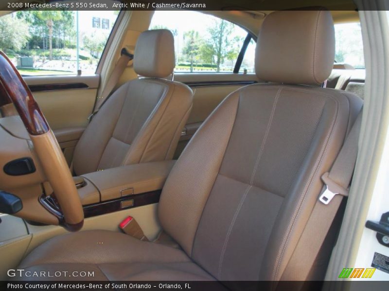 Arctic White / Cashmere/Savanna 2008 Mercedes-Benz S 550 Sedan