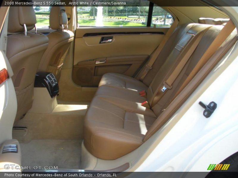 Arctic White / Cashmere/Savanna 2008 Mercedes-Benz S 550 Sedan