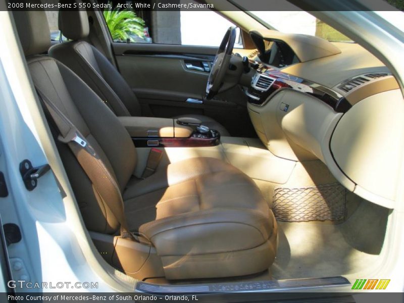 Arctic White / Cashmere/Savanna 2008 Mercedes-Benz S 550 Sedan