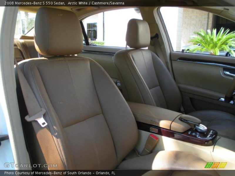 Arctic White / Cashmere/Savanna 2008 Mercedes-Benz S 550 Sedan
