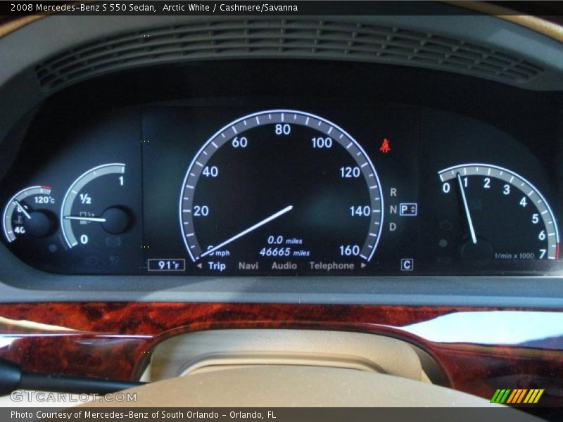 Arctic White / Cashmere/Savanna 2008 Mercedes-Benz S 550 Sedan