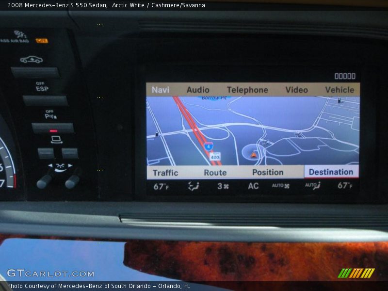 Arctic White / Cashmere/Savanna 2008 Mercedes-Benz S 550 Sedan