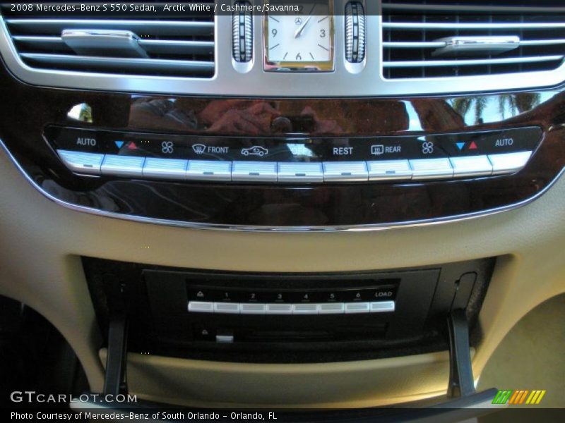 Arctic White / Cashmere/Savanna 2008 Mercedes-Benz S 550 Sedan