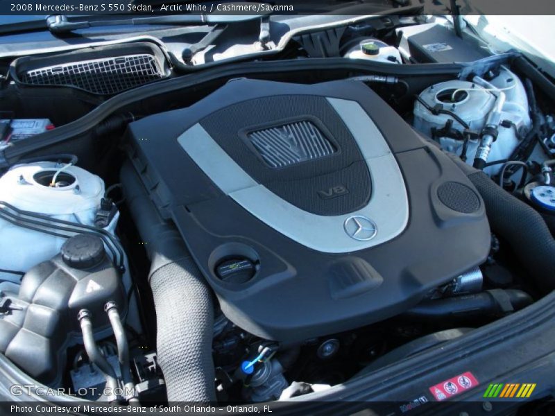 Arctic White / Cashmere/Savanna 2008 Mercedes-Benz S 550 Sedan