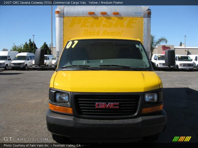 Yellow / Medium Pewter 2007 GMC Savana Cutaway 3500 Commercial Cargo Van
