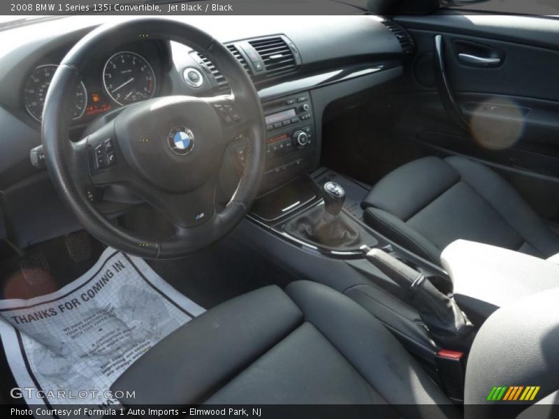 Jet Black / Black 2008 BMW 1 Series 135i Convertible