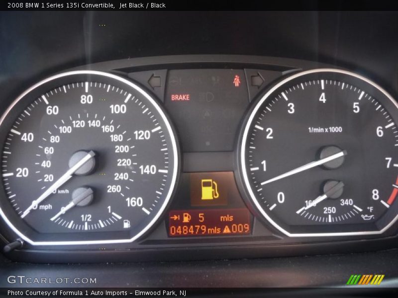 Jet Black / Black 2008 BMW 1 Series 135i Convertible
