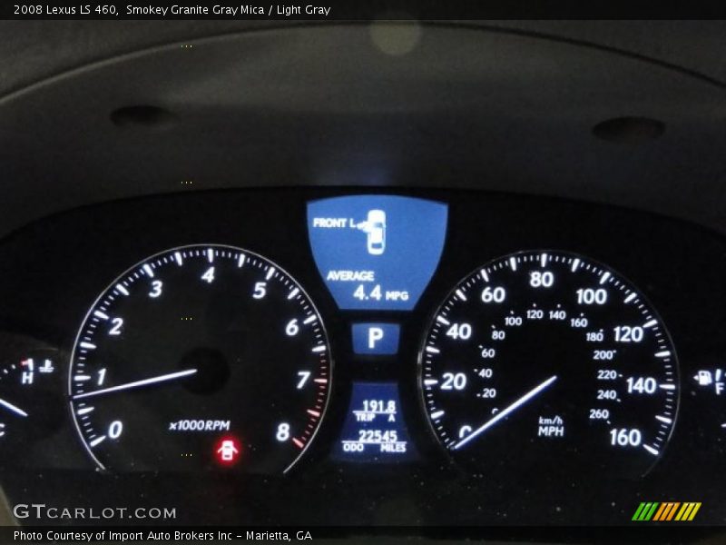 Smokey Granite Gray Mica / Light Gray 2008 Lexus LS 460