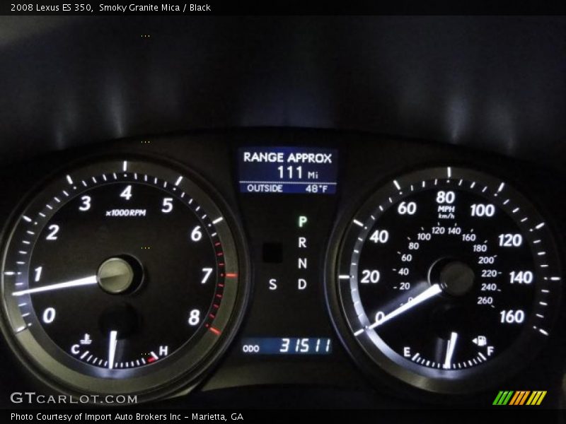 Smoky Granite Mica / Black 2008 Lexus ES 350