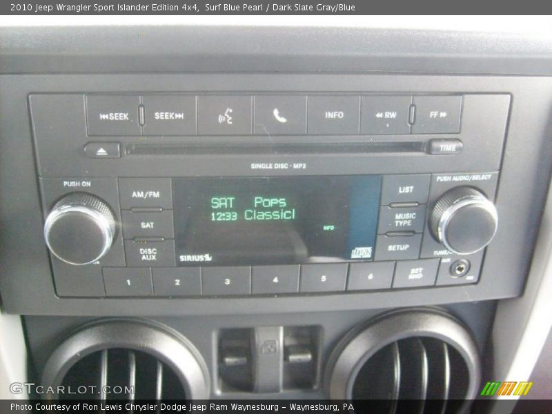 Surf Blue Pearl / Dark Slate Gray/Blue 2010 Jeep Wrangler Sport Islander Edition 4x4