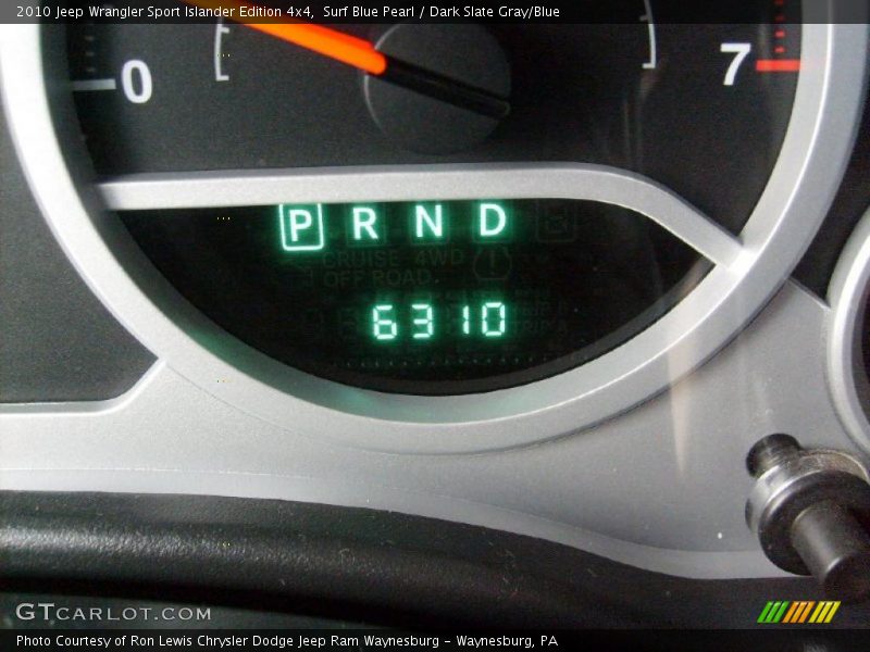Surf Blue Pearl / Dark Slate Gray/Blue 2010 Jeep Wrangler Sport Islander Edition 4x4