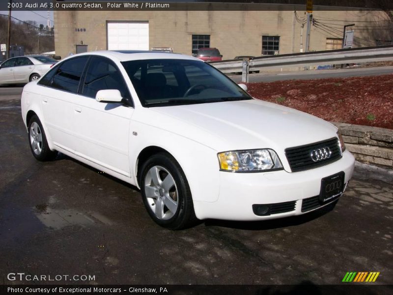 Polar White / Platinum 2003 Audi A6 3.0 quattro Sedan
