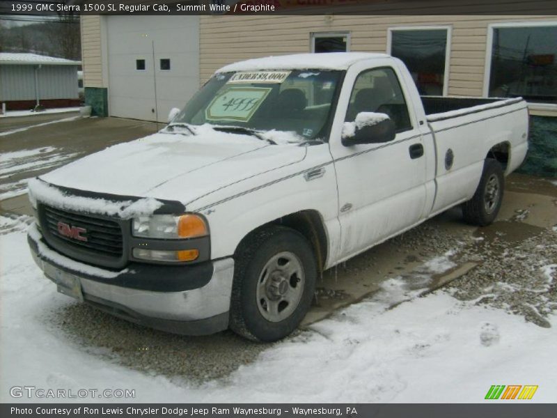Summit White / Graphite 1999 GMC Sierra 1500 SL Regular Cab