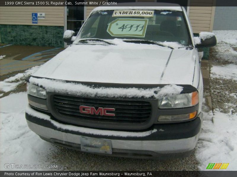 Summit White / Graphite 1999 GMC Sierra 1500 SL Regular Cab