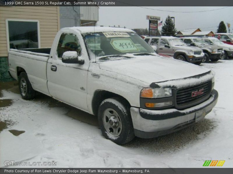 Summit White / Graphite 1999 GMC Sierra 1500 SL Regular Cab
