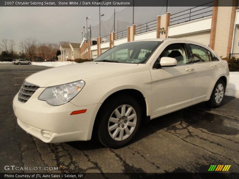 Stone White / Dark Khaki/Light Graystone 2007 Chrysler Sebring Sedan