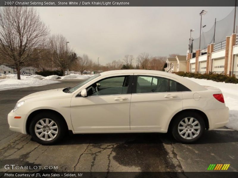 Stone White / Dark Khaki/Light Graystone 2007 Chrysler Sebring Sedan