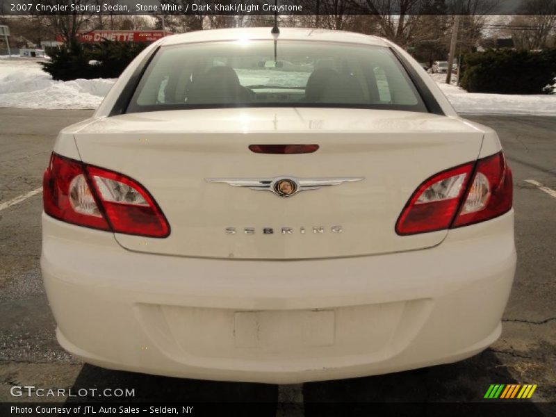 Stone White / Dark Khaki/Light Graystone 2007 Chrysler Sebring Sedan