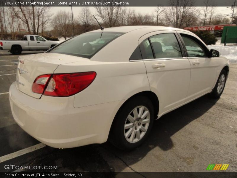 Stone White / Dark Khaki/Light Graystone 2007 Chrysler Sebring Sedan