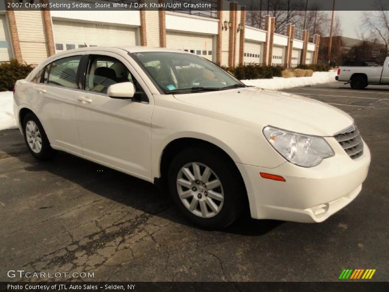 Stone White / Dark Khaki/Light Graystone 2007 Chrysler Sebring Sedan