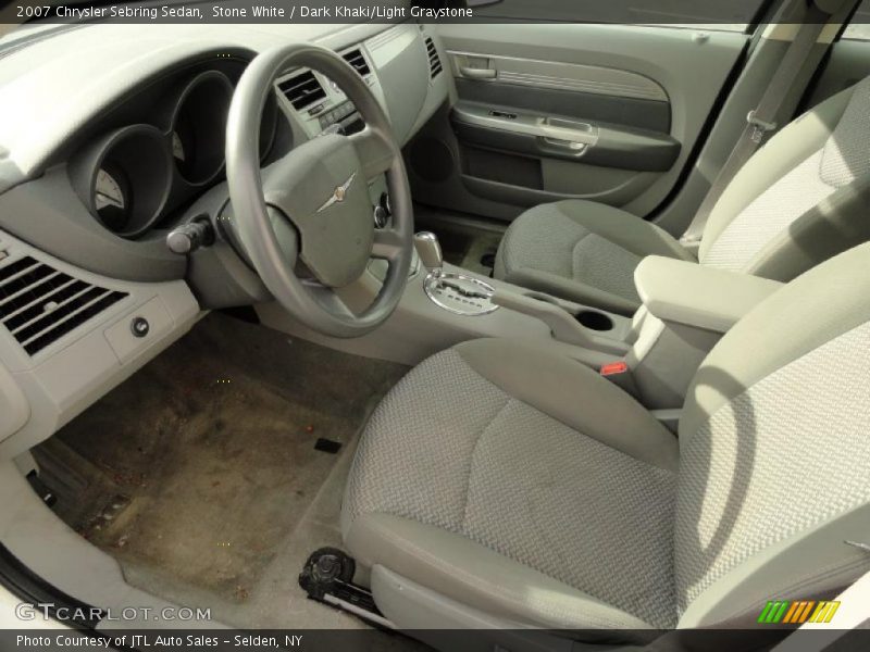 Stone White / Dark Khaki/Light Graystone 2007 Chrysler Sebring Sedan