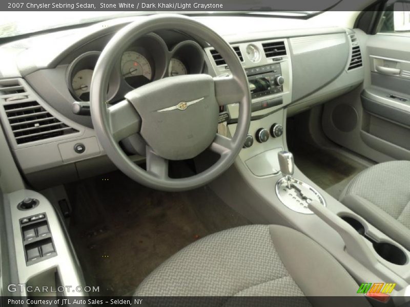 Stone White / Dark Khaki/Light Graystone 2007 Chrysler Sebring Sedan