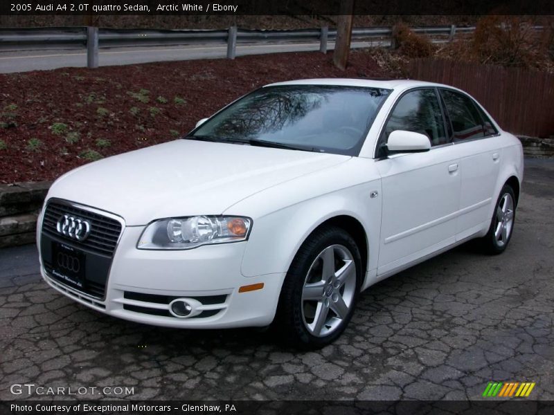 Arctic White / Ebony 2005 Audi A4 2.0T quattro Sedan