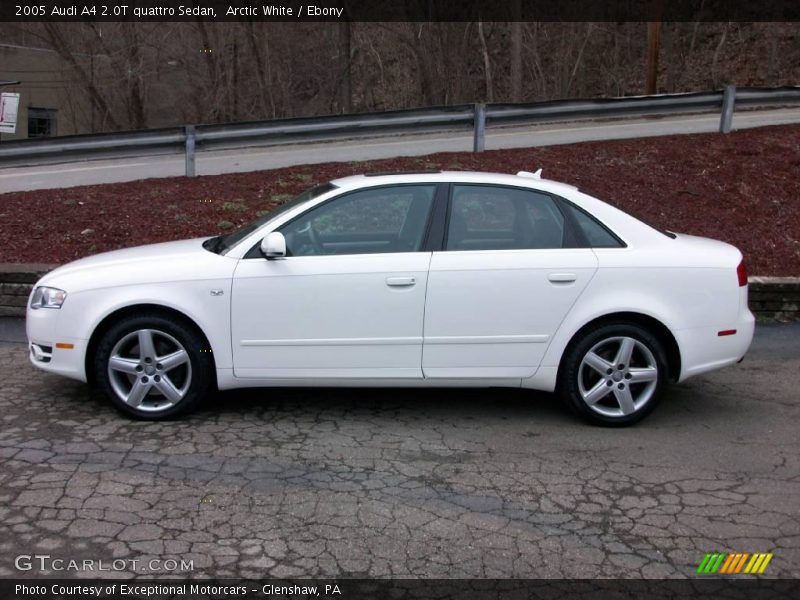 Arctic White / Ebony 2005 Audi A4 2.0T quattro Sedan