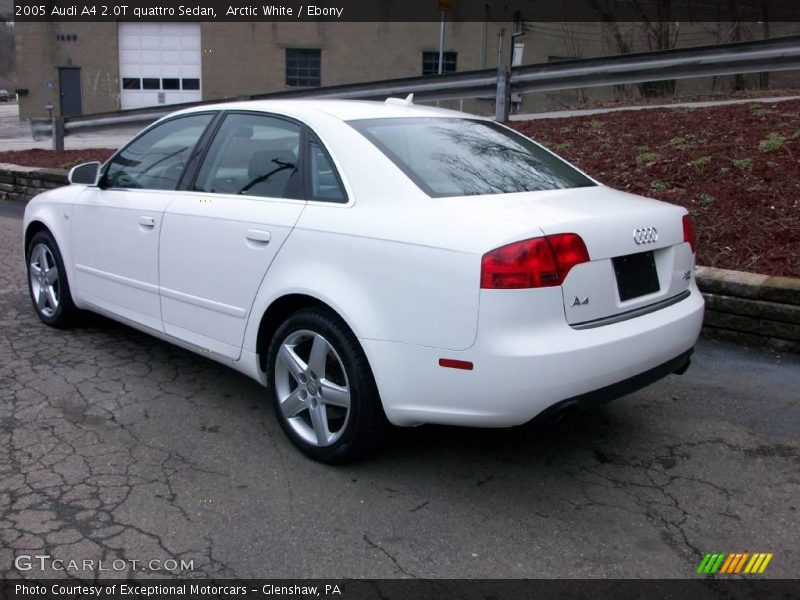 Arctic White / Ebony 2005 Audi A4 2.0T quattro Sedan