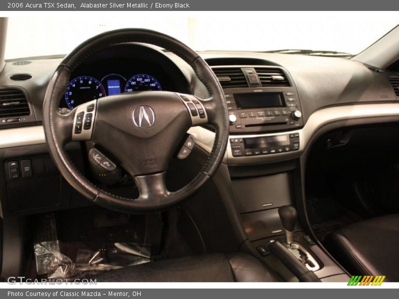 Alabaster Silver Metallic / Ebony Black 2006 Acura TSX Sedan