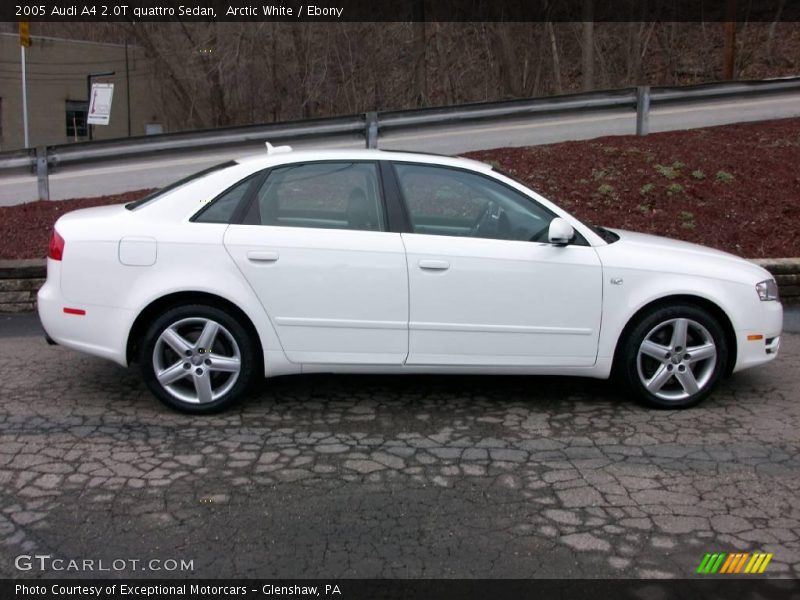 Arctic White / Ebony 2005 Audi A4 2.0T quattro Sedan