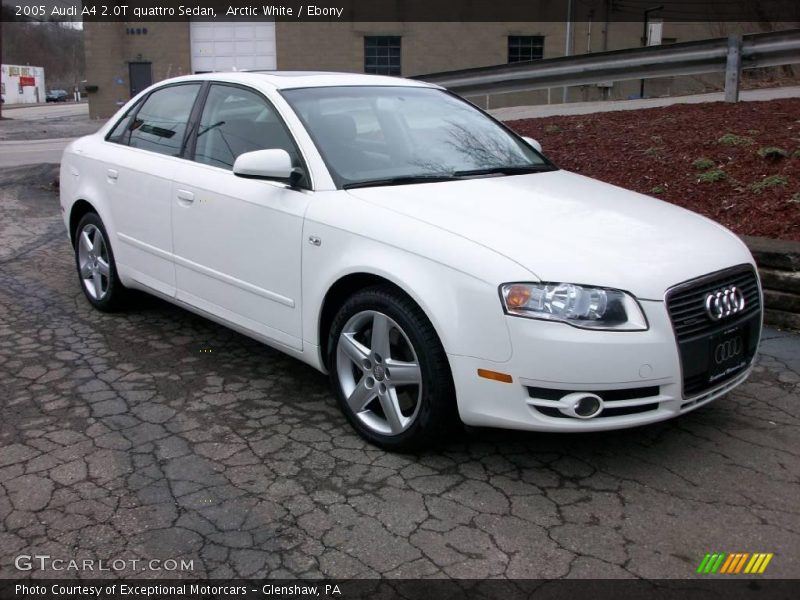 Arctic White / Ebony 2005 Audi A4 2.0T quattro Sedan
