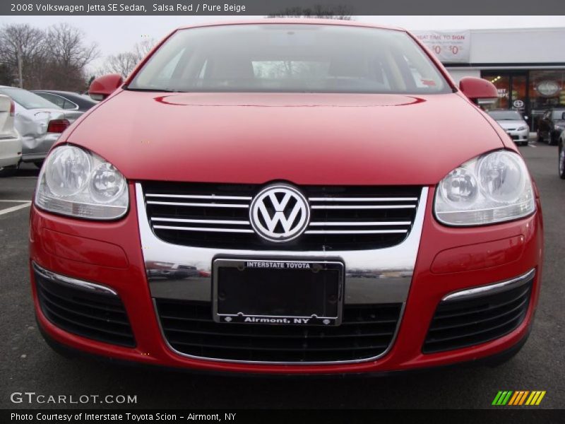 Salsa Red / Pure Beige 2008 Volkswagen Jetta SE Sedan