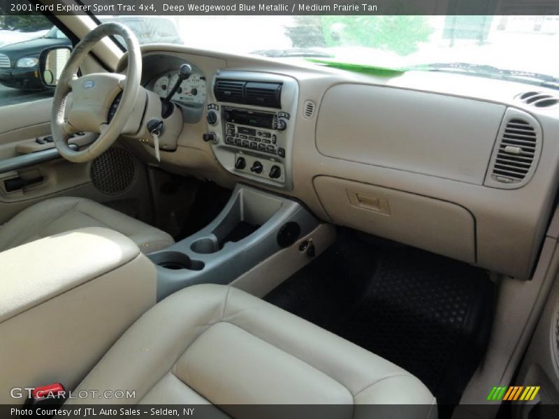 Deep Wedgewood Blue Metallic / Medium Prairie Tan 2001 Ford Explorer Sport Trac 4x4