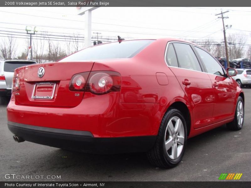Salsa Red / Pure Beige 2008 Volkswagen Jetta SE Sedan