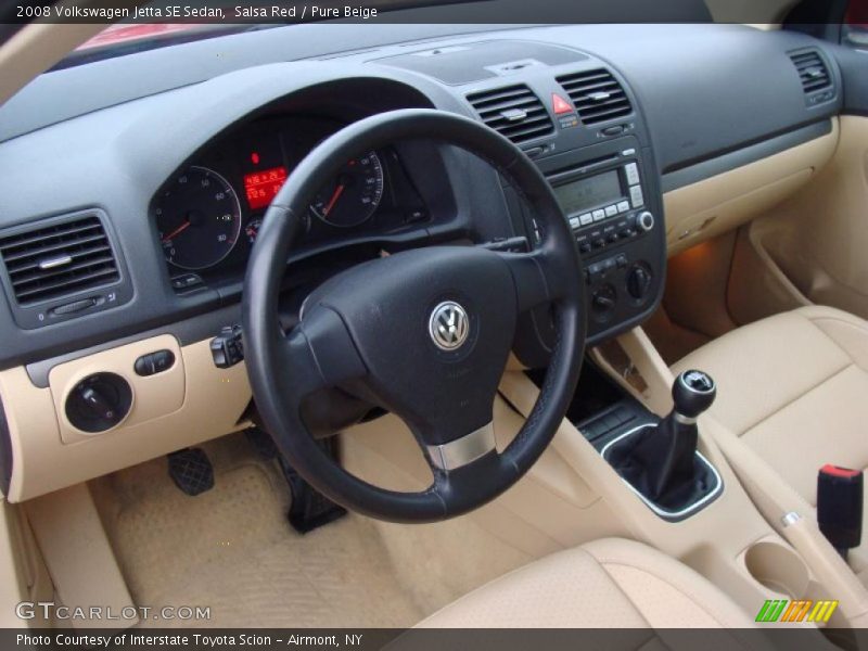 Salsa Red / Pure Beige 2008 Volkswagen Jetta SE Sedan