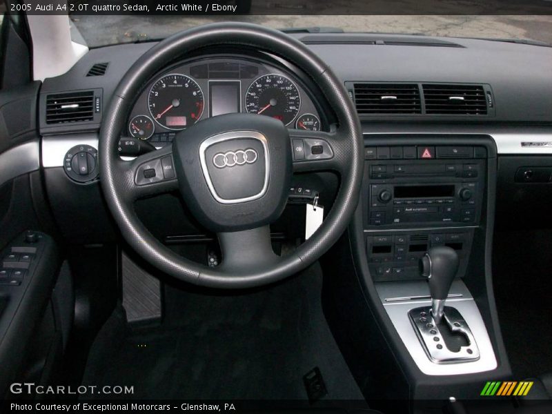 Arctic White / Ebony 2005 Audi A4 2.0T quattro Sedan