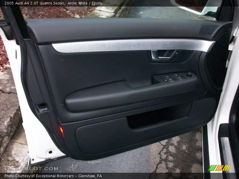 Arctic White / Ebony 2005 Audi A4 2.0T quattro Sedan