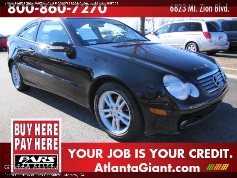 Black / Charcoal 2002 Mercedes-Benz C 230 Kompressor Coupe